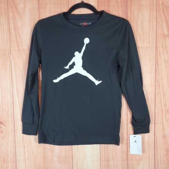 Jordan Other - Jordan Dri-FIT Boys Shirt Medium Black Cotton Crew Neck Long Sleeve Pullover